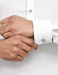 Off White Texture Kameez Shalwar KS2608S-M