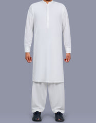 Off White Plain Kameez Shalwar KS26105R-XS