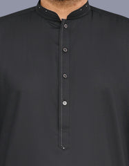 Black Plain Kameez Shalwar KS26107R-S