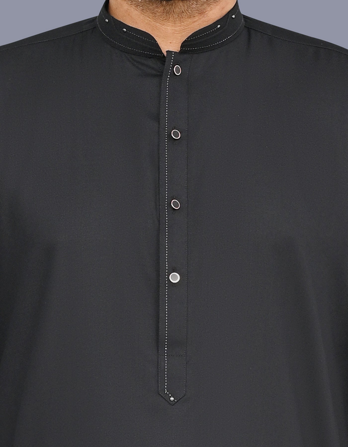 Black Plain Kameez Shalwar KS26107S-S