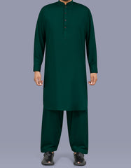 D Green Plain Kameez Shalwar KS26109R-XS