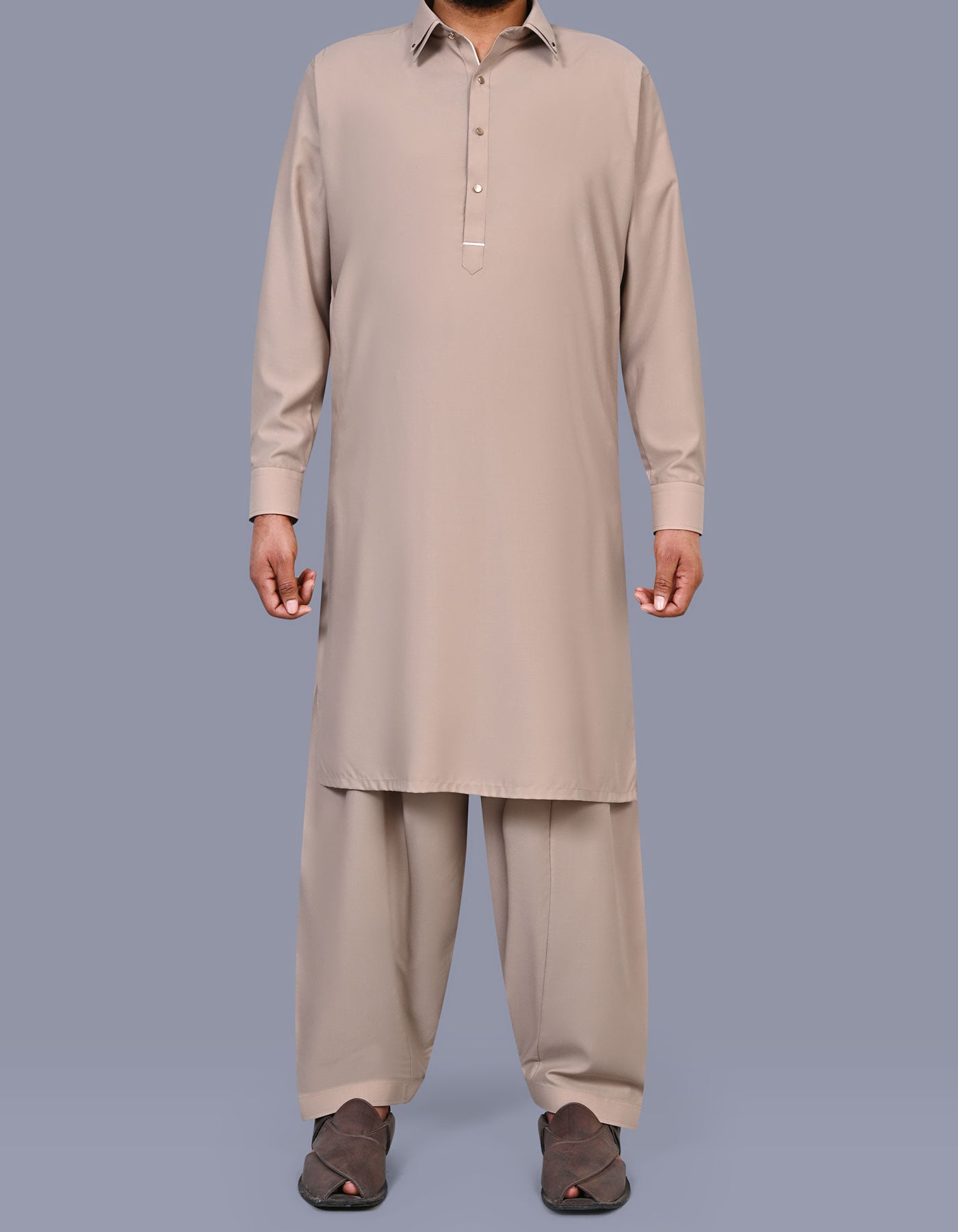 Beige Texture Kameez Shalwar KS2610S-XS