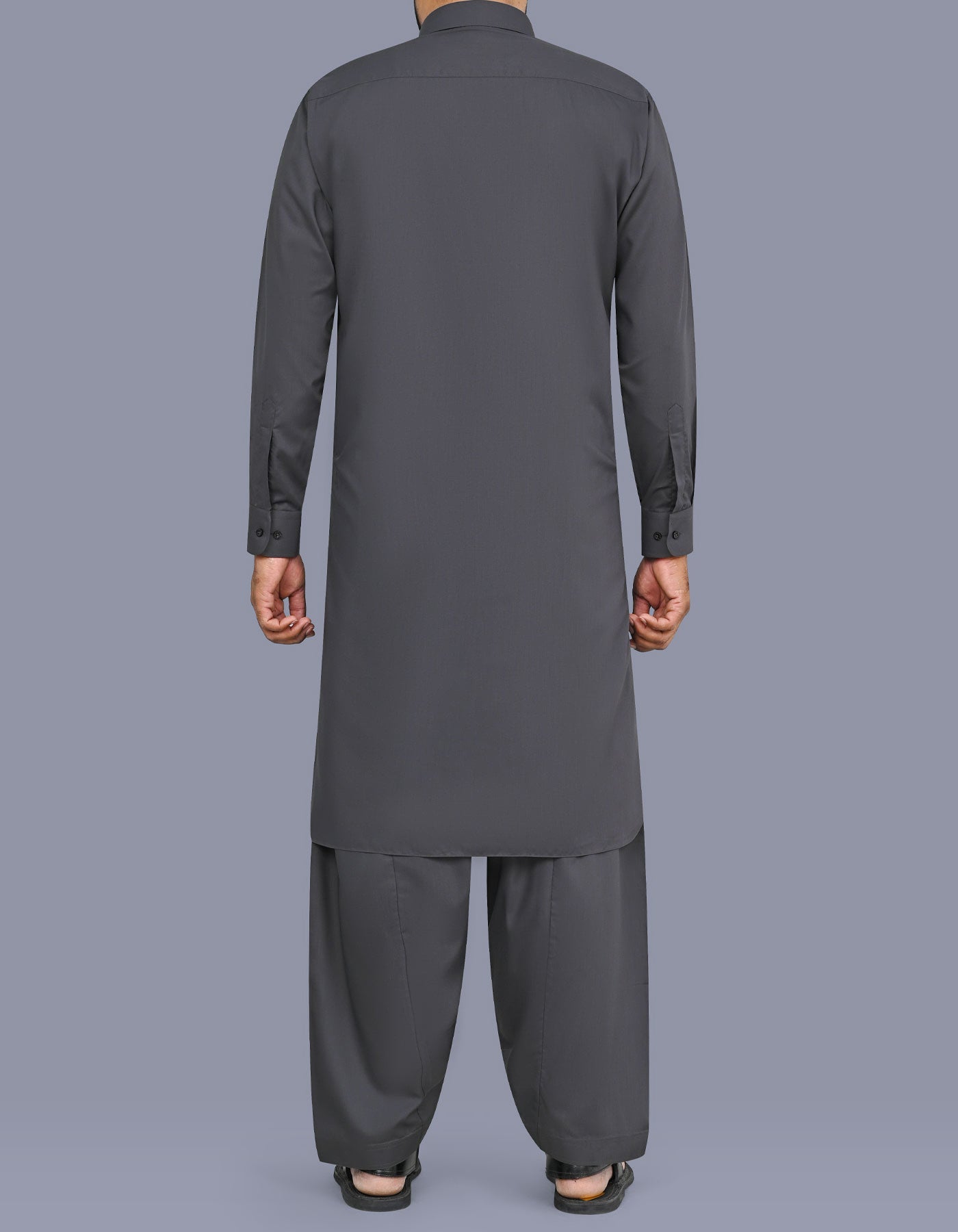 Grey Plain Kameez Shalwar KS26121R-L