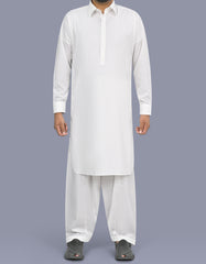 Off White Plain Kameez Shalwar KS26122R-XS