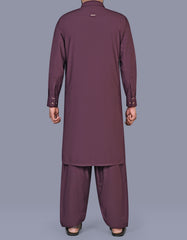Maroon Texture Kameez Shalwar