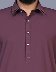 Maroon Texture Kameez Shalwar KS2612S-S