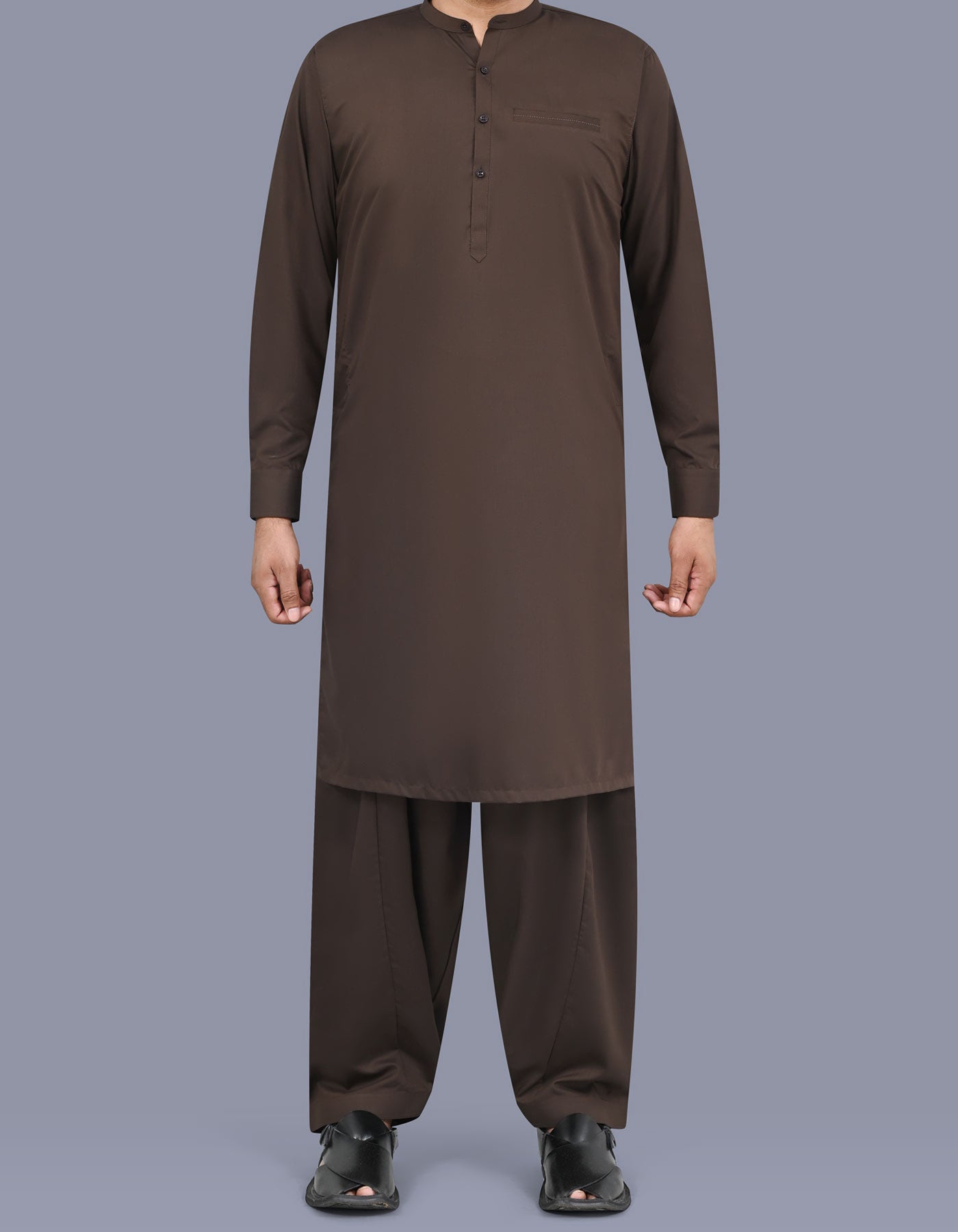 Chocolate Texture Kameez Shalwar KS26131R-XS