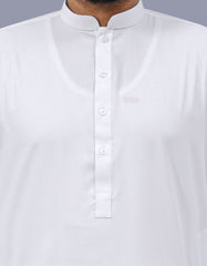 White Self Kameez Shalwar KS26135R-S