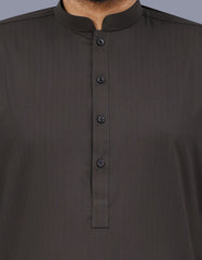 Olive Stripe Kameez Shalwar KS26137S-S