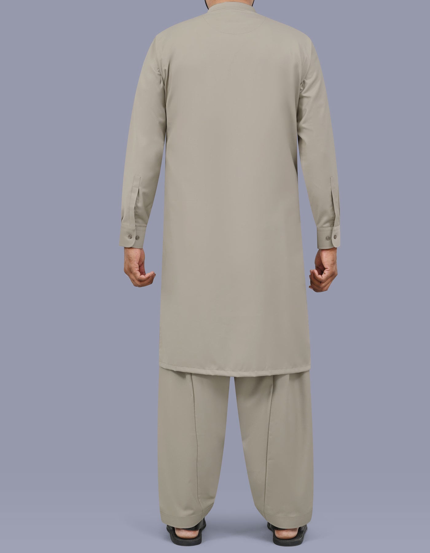 L Brown Plain Kameez Shalwar KS26139S-L