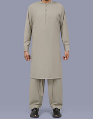 L Brown Plain Kameez Shalwar KS26139S-XS