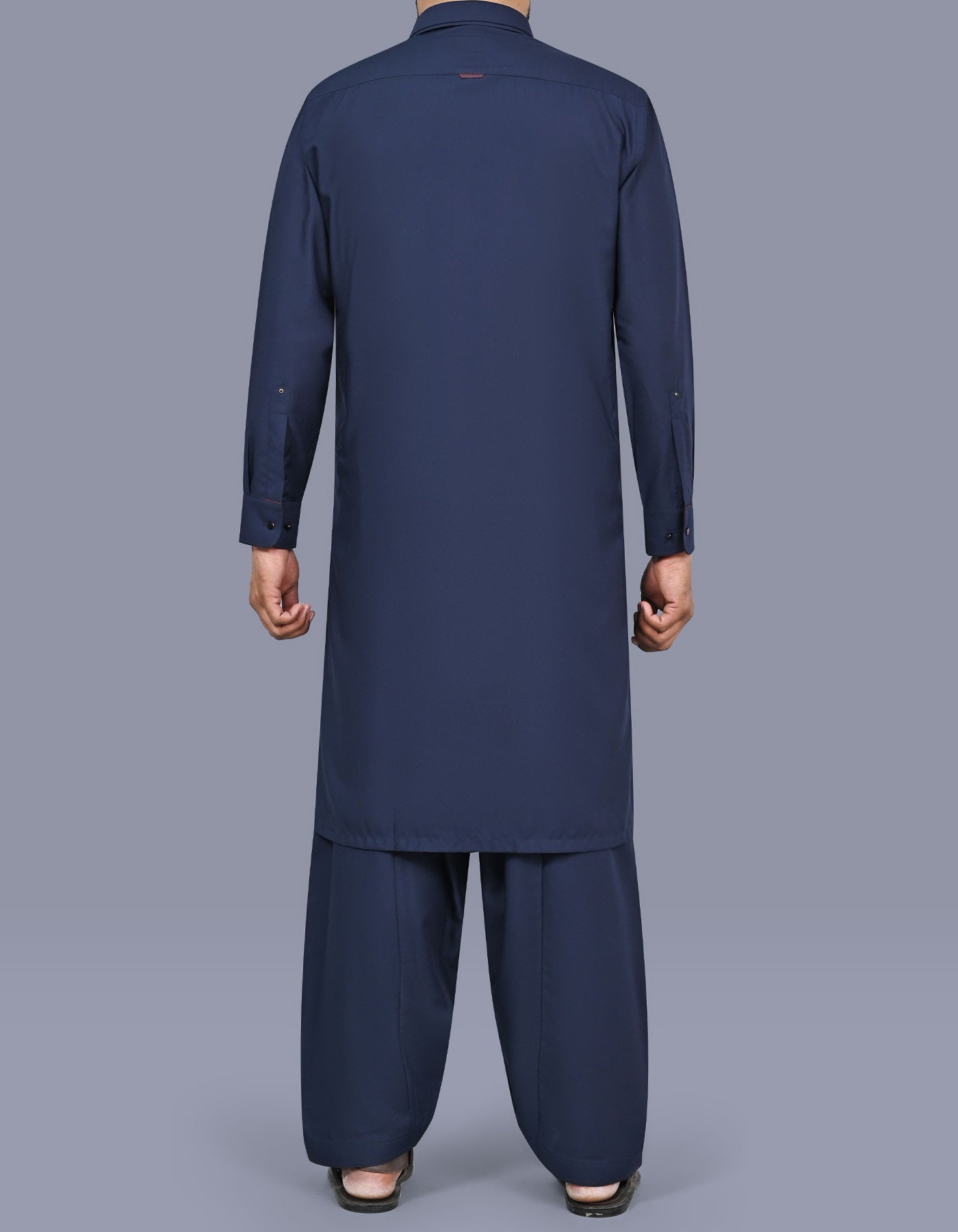 Navy Texture Kameez Shalwar