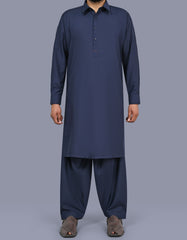 Navy Texture Kameez Shalwar KS2613R-XS