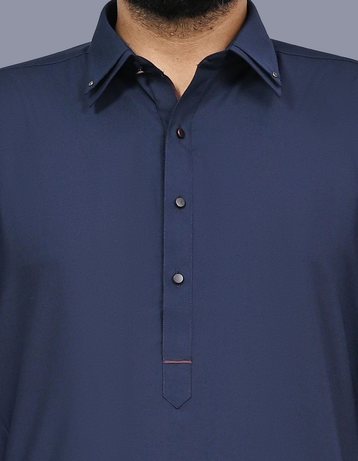 Navy Texture Kameez Shalwar KS2613S-S