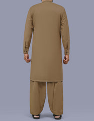 D Brown Plain Kameez Shalwar KS26140S-L