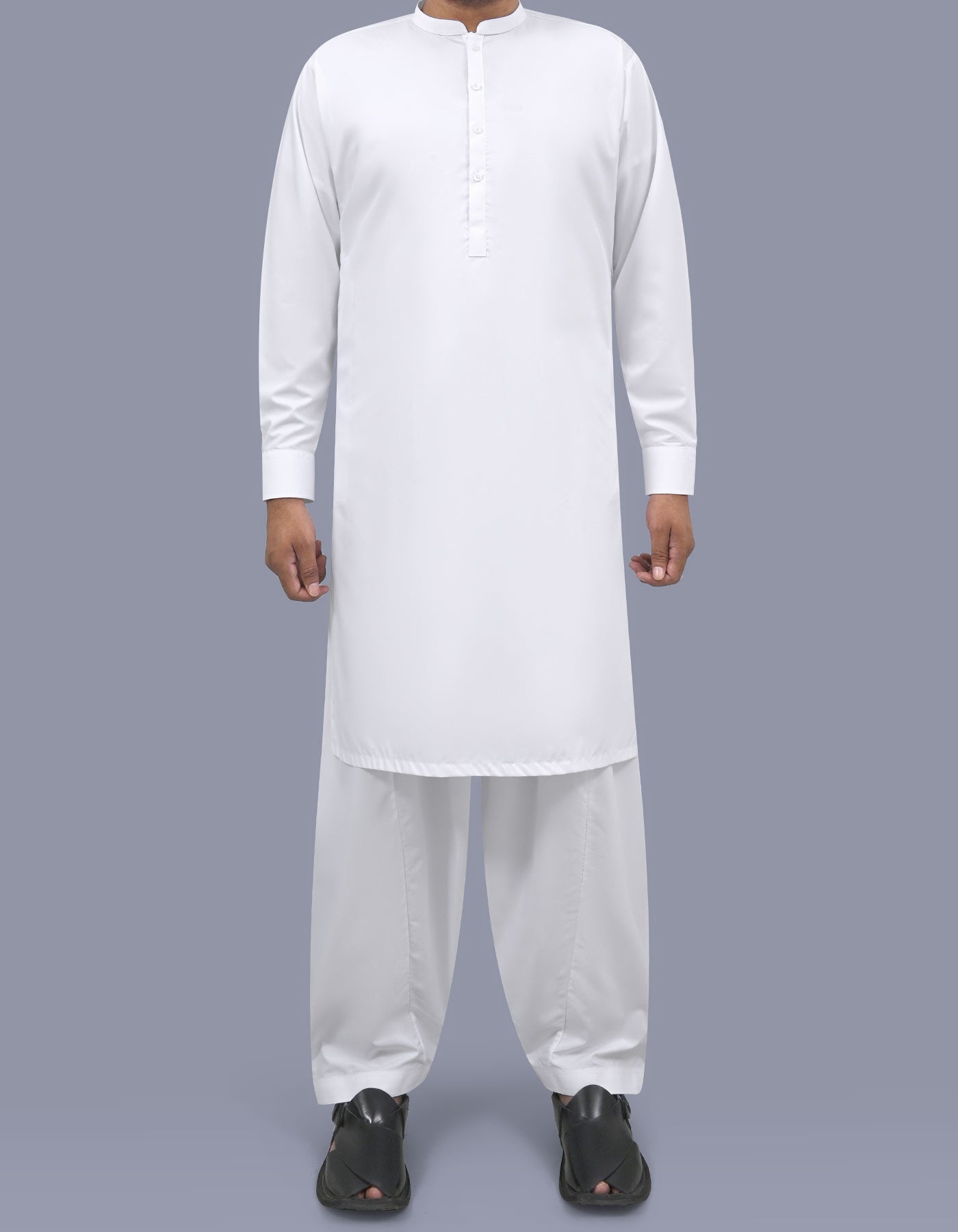 White Plain Kameez Shalwar KS26146S-XS