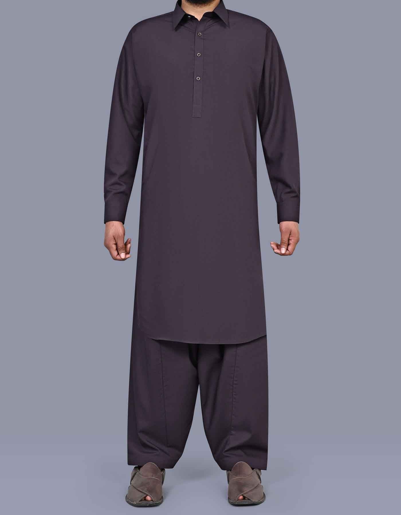 Plum Plain Kameez Shalwar KS2614R-XS