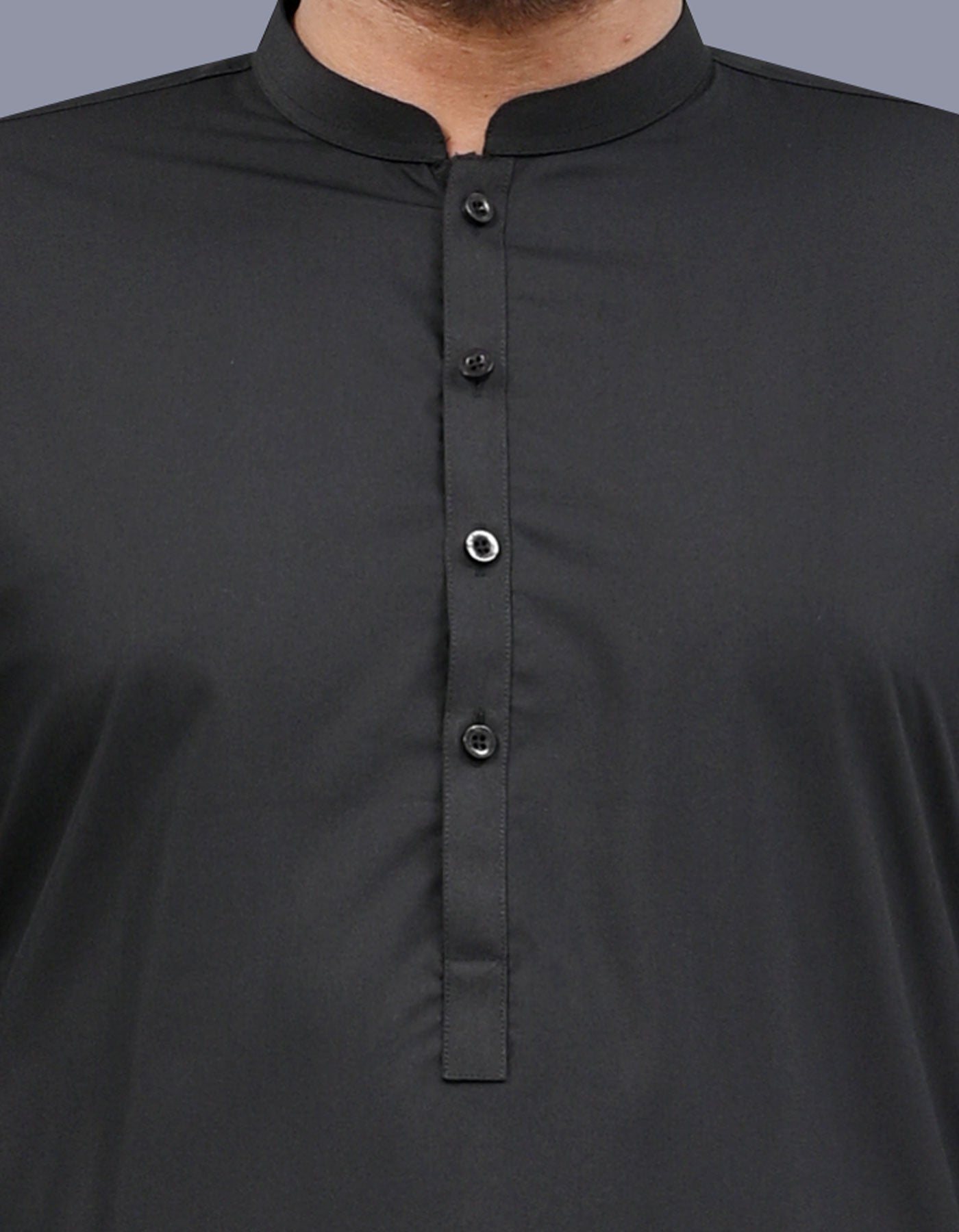 Black Plain Kameez Shalwar KS26152R-S
