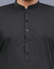 Black Plain Kameez Shalwar KS26152R-S