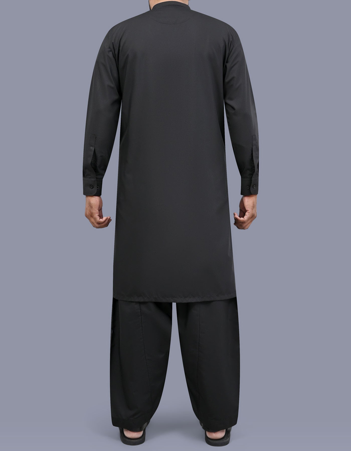 Black Plain Kameez Shalwar KS26152S-L