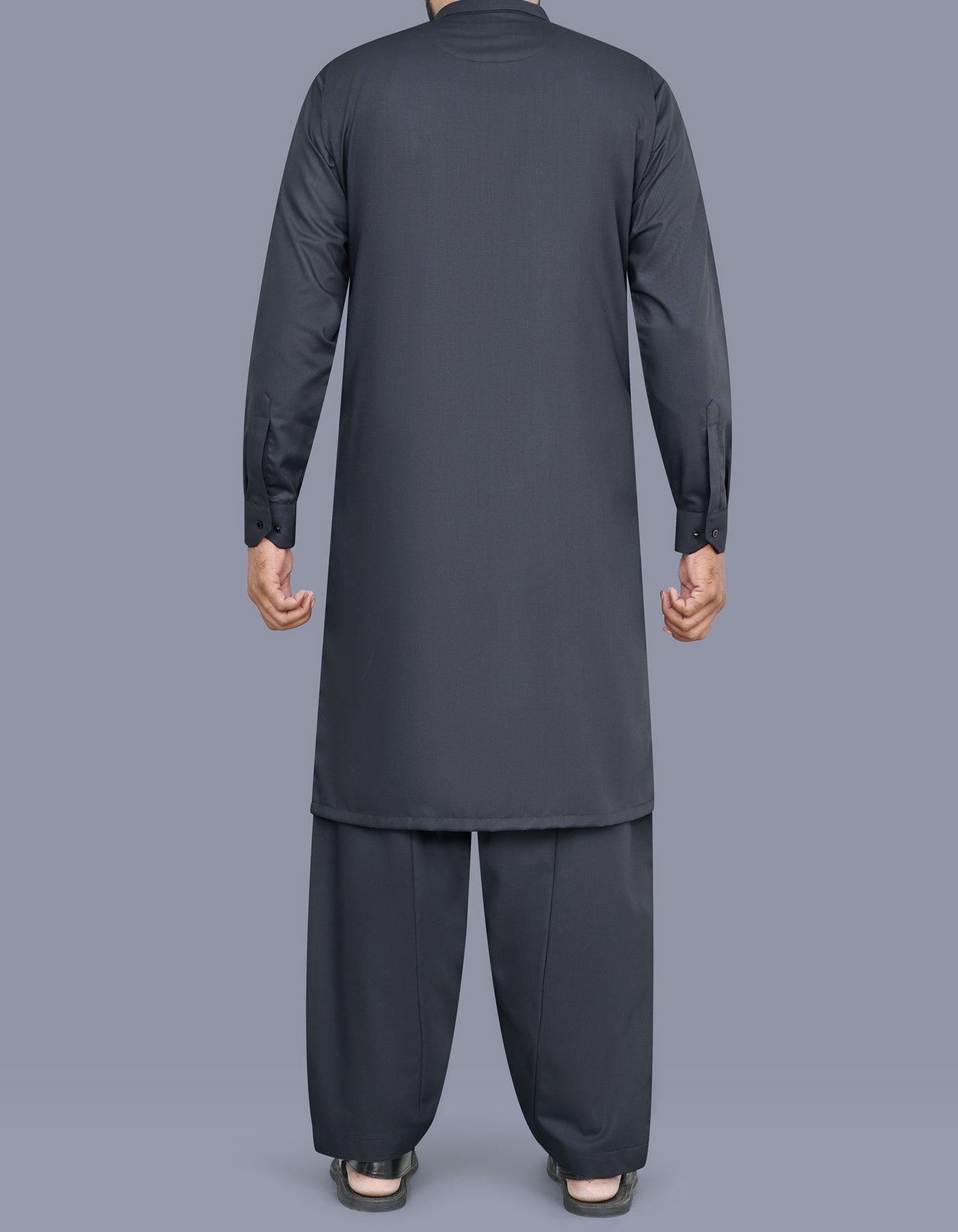 Charcoal Plain Kameez Shalwar KS26156S-L