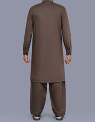 D Brown Plain Kameez Shalwar KS26158R-L