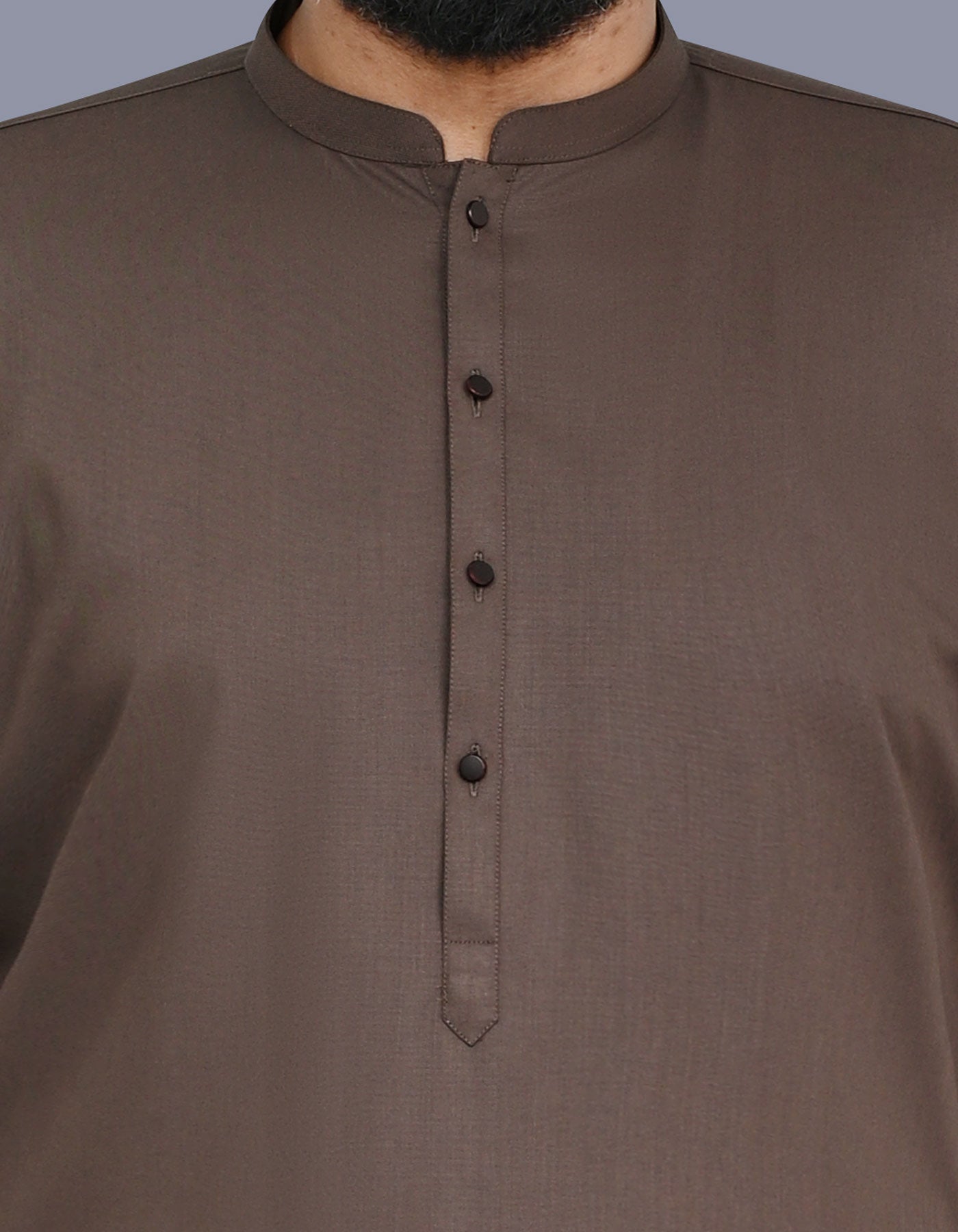 D Brown Plain Kameez Shalwar KS26158S-S
