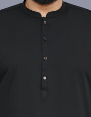 Black Plain Kameez Shalwar KS26159R-S