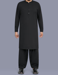 Black Plain Kameez Shalwar KS26159R-XS