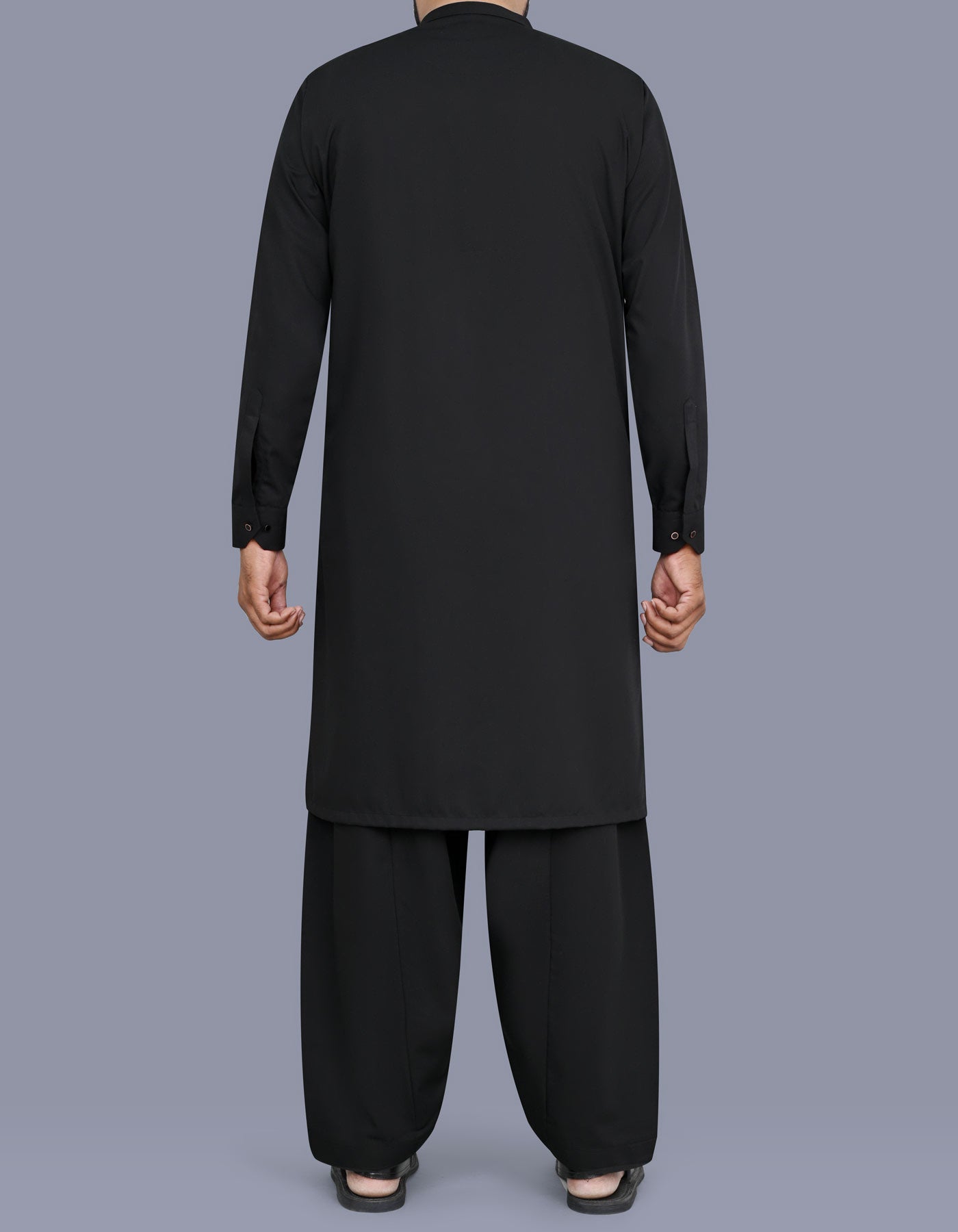 Black Plain Kameez Shalwar KS26159S-L