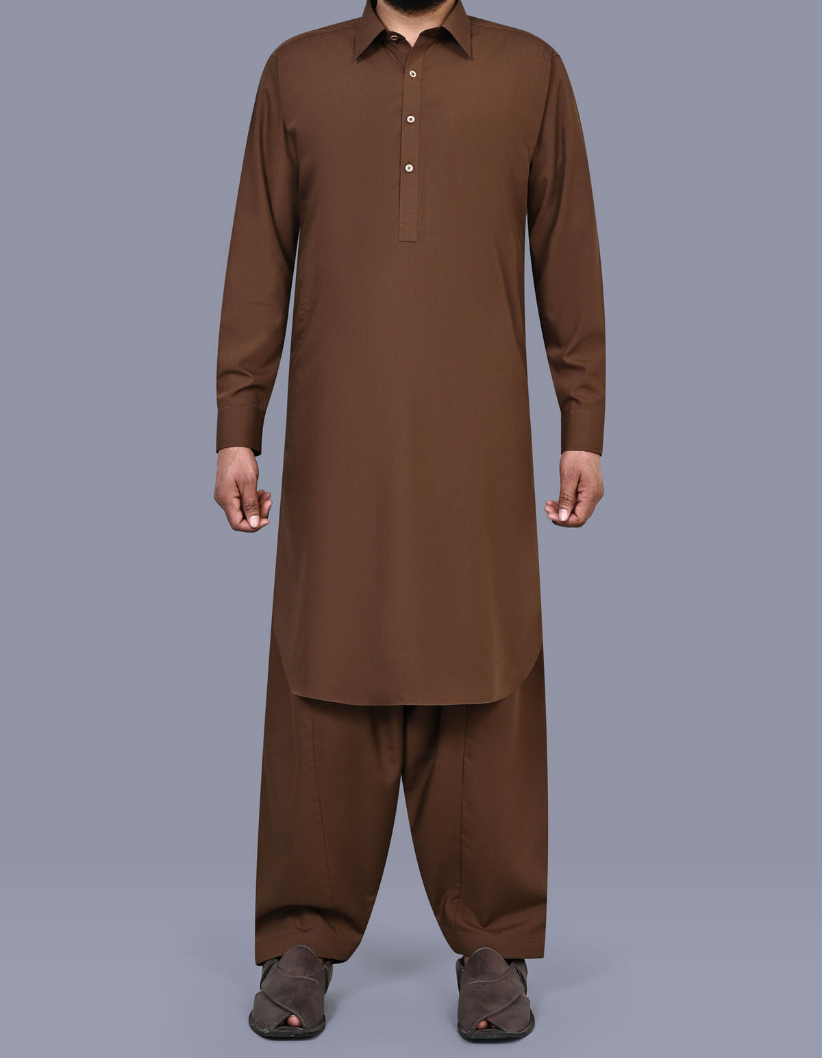 Camel Plain Kameez Shalwar KS2615S-XS