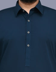 Blue Plain Kameez Shalwar KS2617S-S