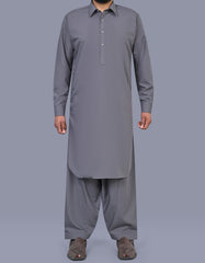 L Grey Plain Kameez Shalwar KS2618R-XS