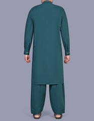 D Teal Plain Kameez Shalwar KS2619R-XL
