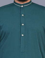 D Teal Plain Kameez Shalwar KS2619R-S