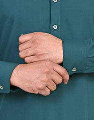 D Teal Plain Kameez Shalwar KS2619S-L