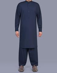 Navy Plain Kameez Shalwar KS2620R-XS