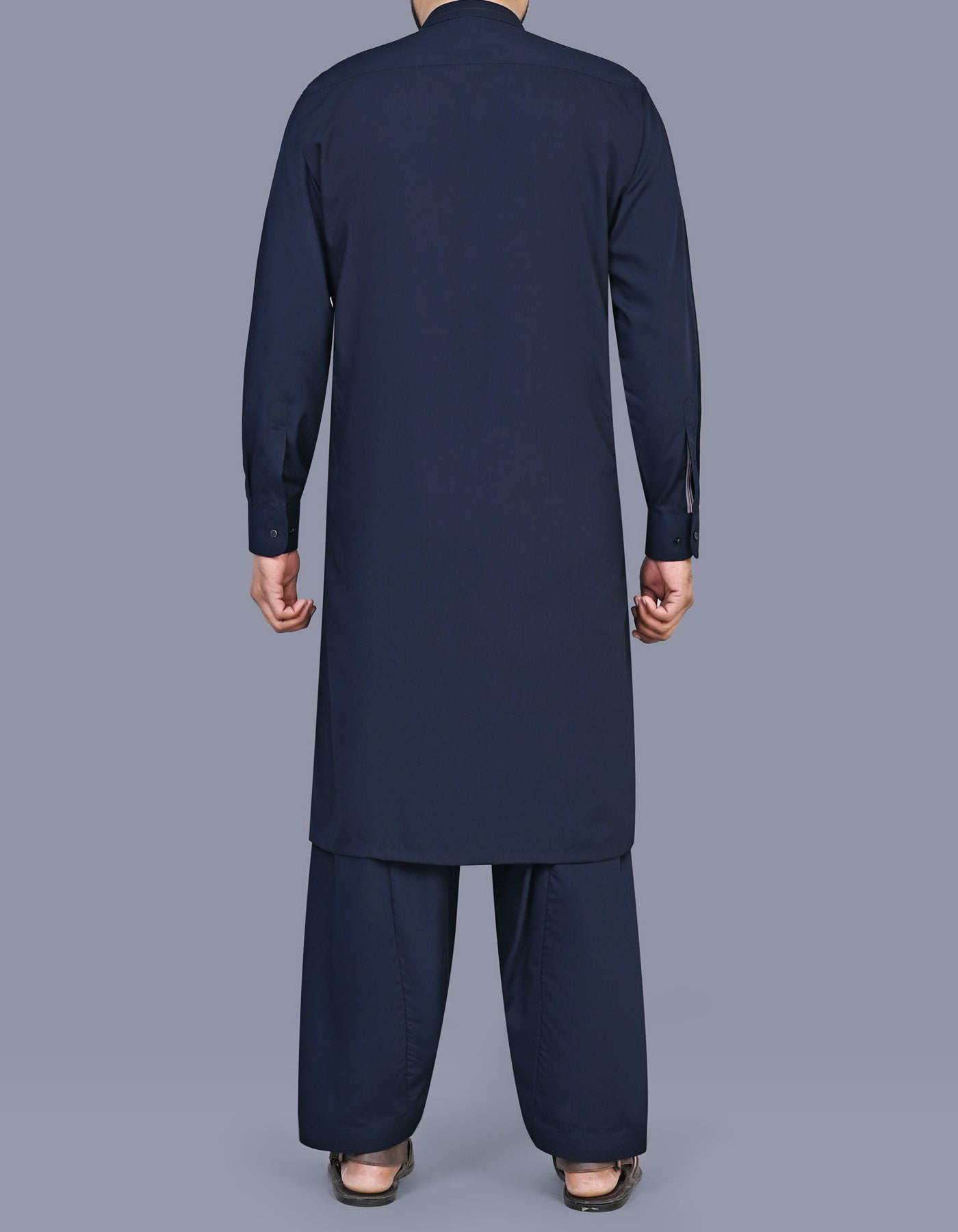 Navy Plain Kameez Shalwar KS2620S-XL