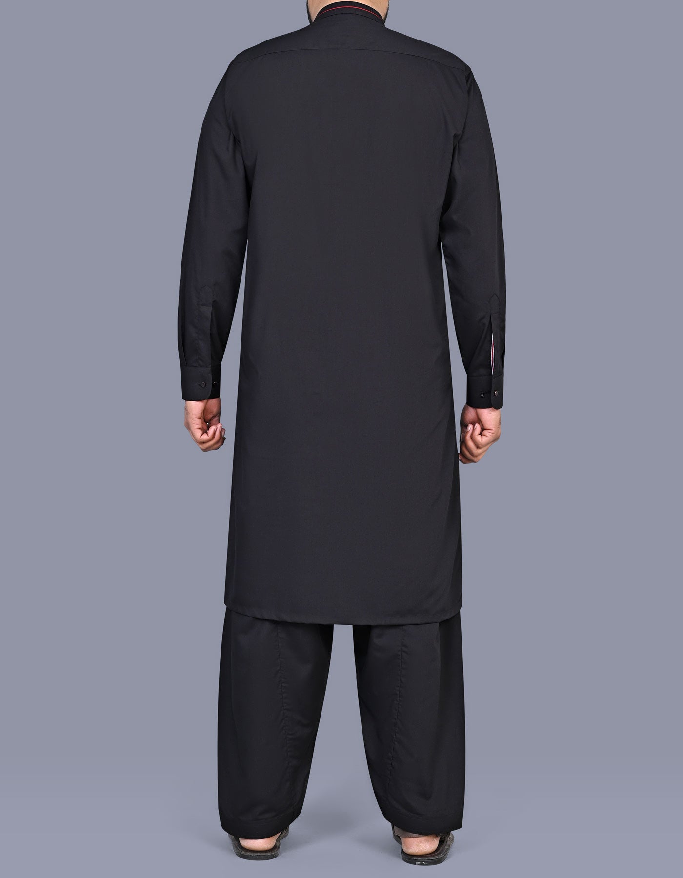 Black Plain Kameez Shalwar KS2621R-XL
