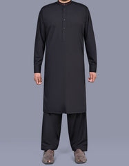 Black Plain Kameez Shalwar KS2621R-XS