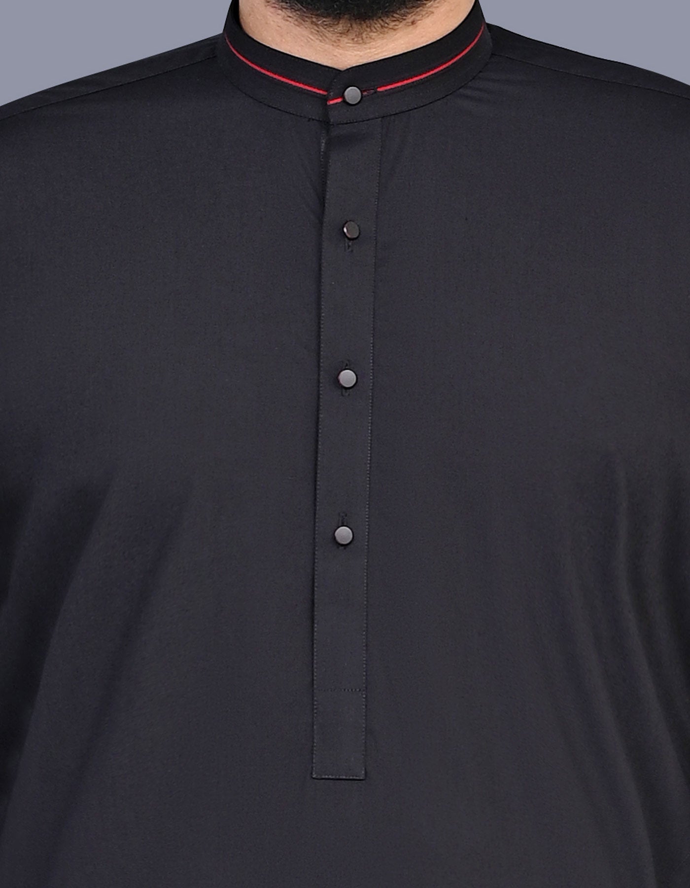 Black Plain Kameez Shalwar KS2621S-S