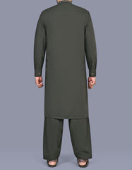 D Green Plain Kameez Shalwar KS2622R-XL