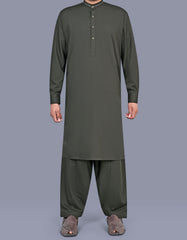 D Green Plain Kameez Shalwar KS2622R-XS