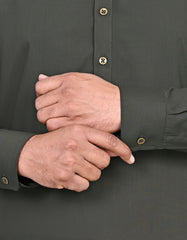 D Green Plain Kameez Shalwar KS2622S-L