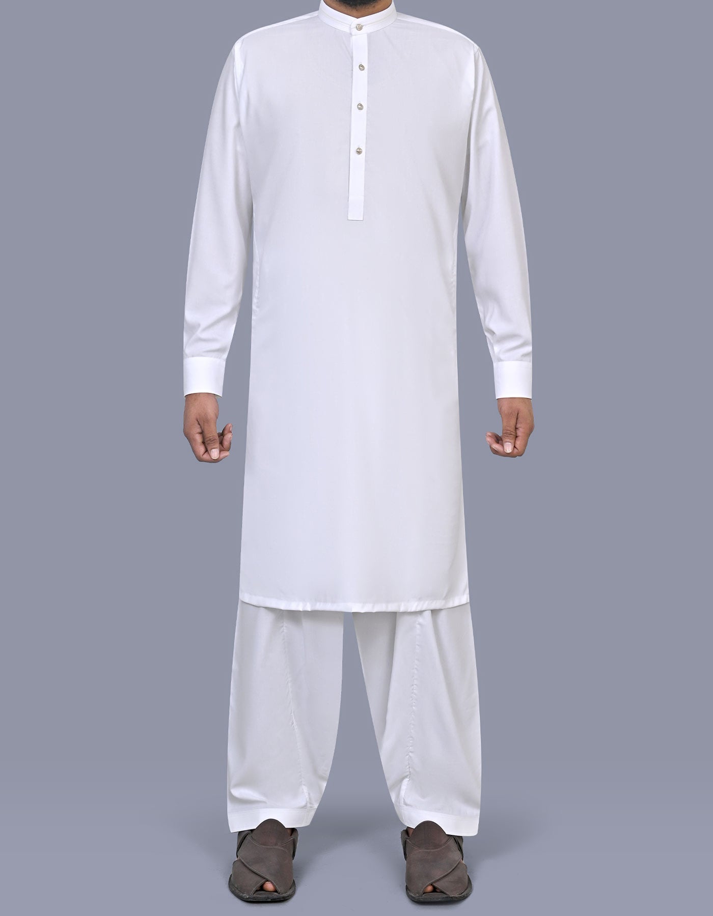 White Plain Kameez Shalwar KS2623R-XS
