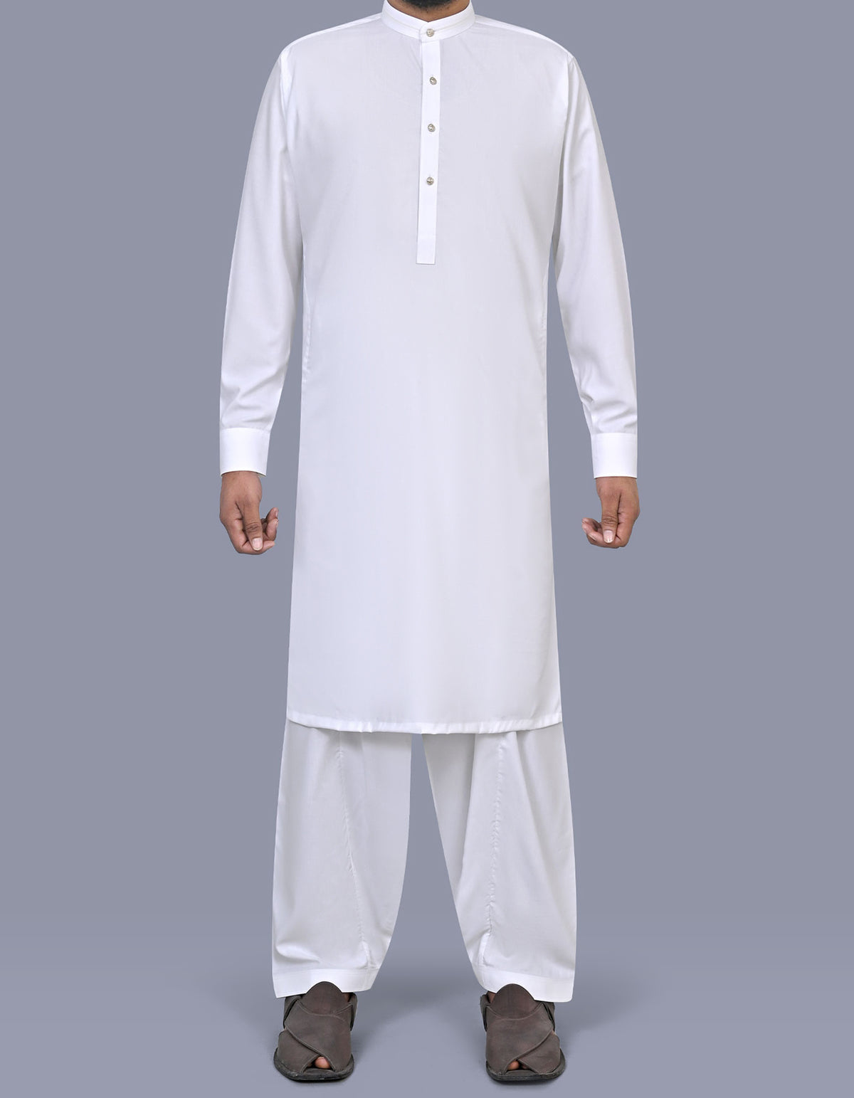 White Plain Kameez Shalwar KS2623S-XS