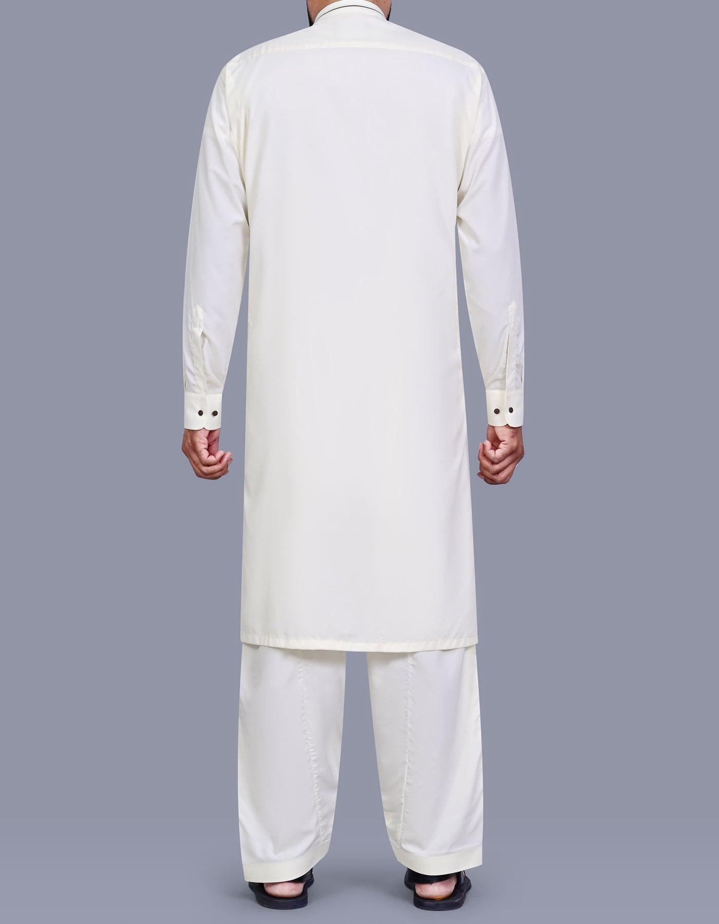 Cream Plain Kameez Shalwar KS2624R-L