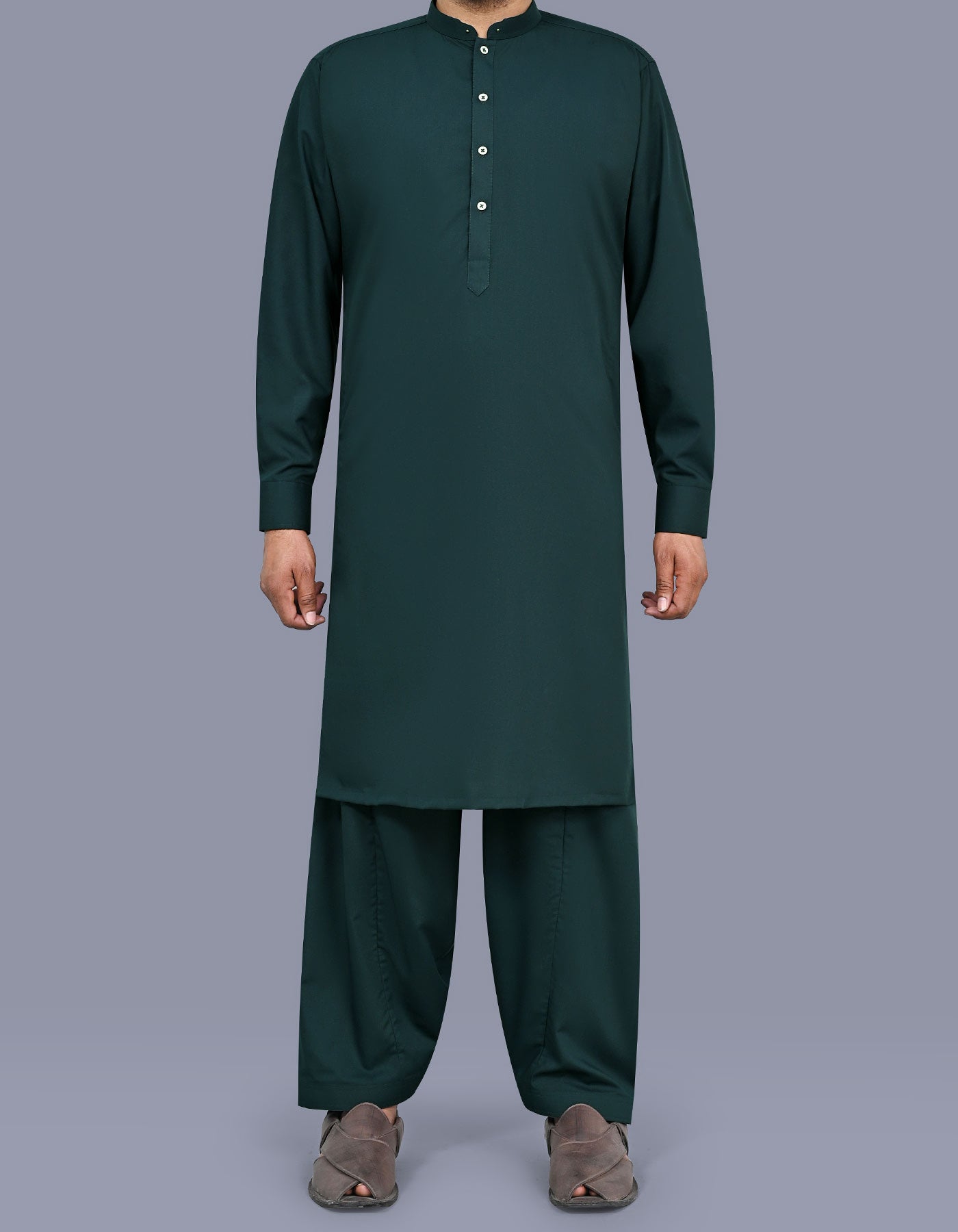 Teal Plain Kameez Shalwar KS2625R-XS