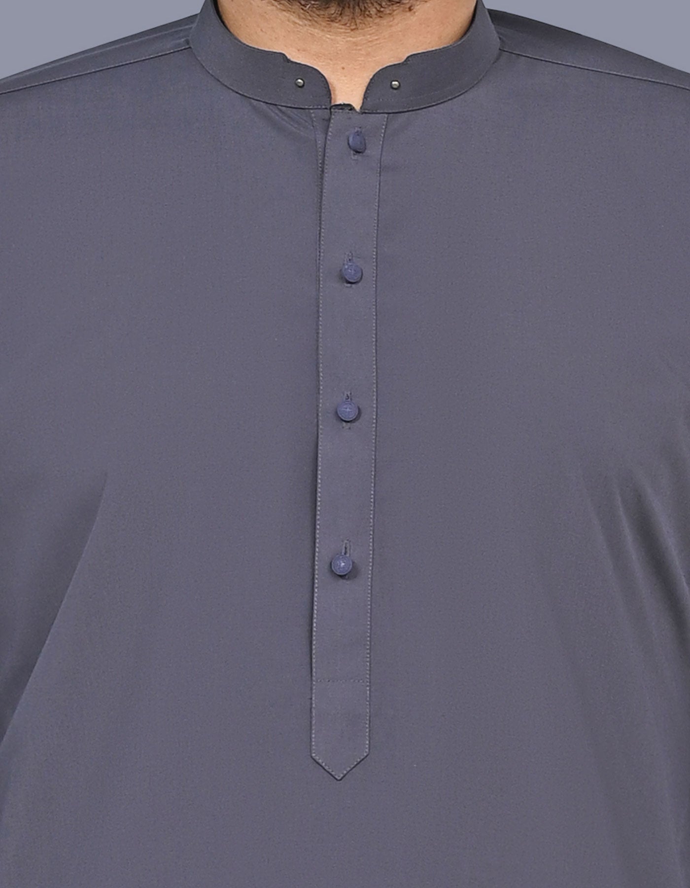 Grey Plain Kameez Shalwar KS2626R-S