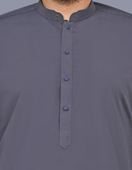 Grey Plain Kameez Shalwar KS2626R-S
